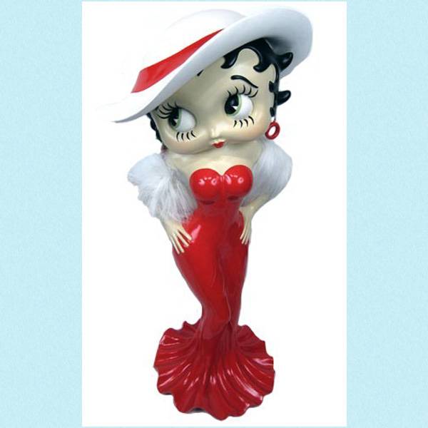 Betty Boop 98 cm figur med hatt