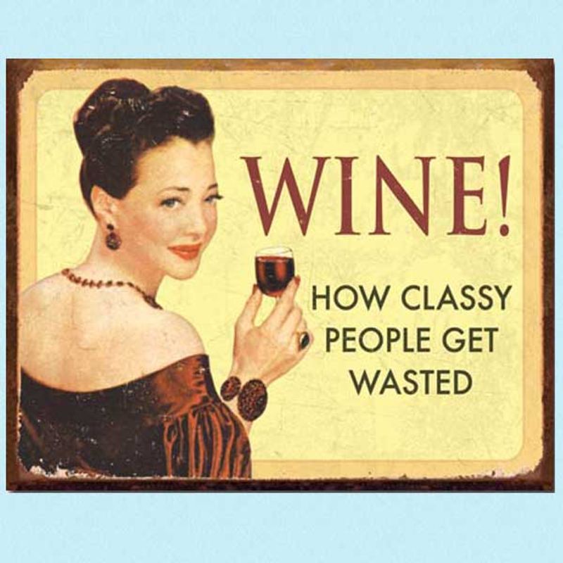 Metallskilt Wine