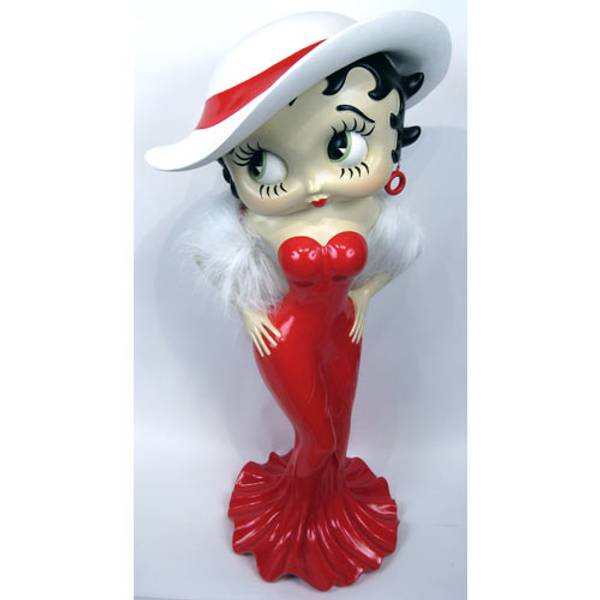 Betty Boop 98 cm figur med hatt