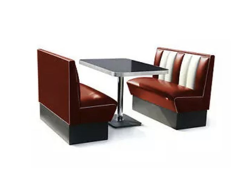 Dinerbooth sett komplett med bord 120 cm 