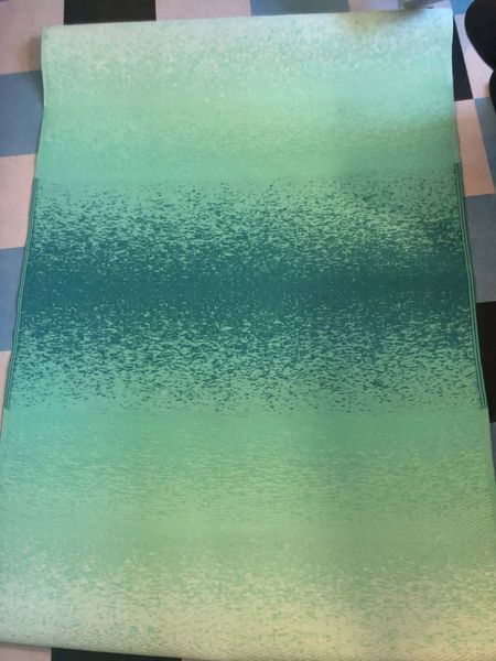 Plastmatte Indisk 120x180cm Gr&oslash;nn-nyanser i striper