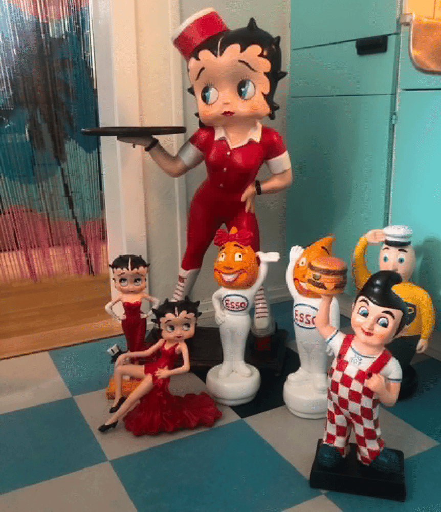 Betty Boop figur til vinflaske