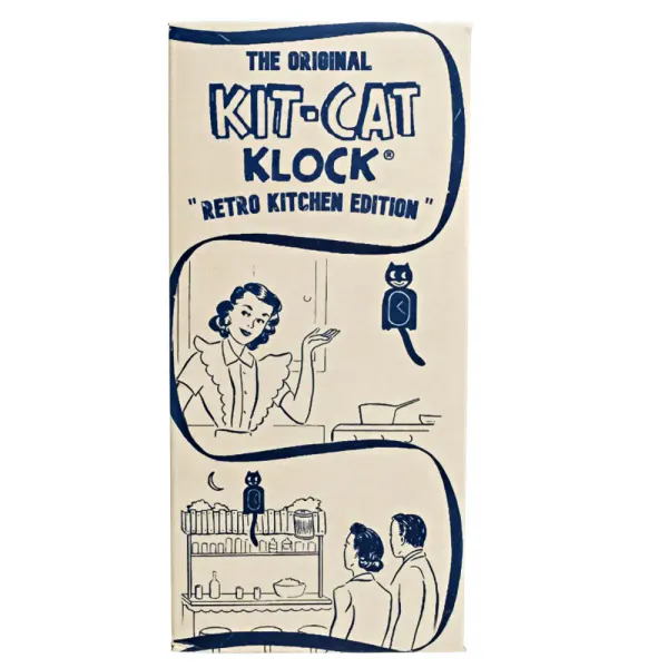 Kit-Cat klokke Retro I sort 