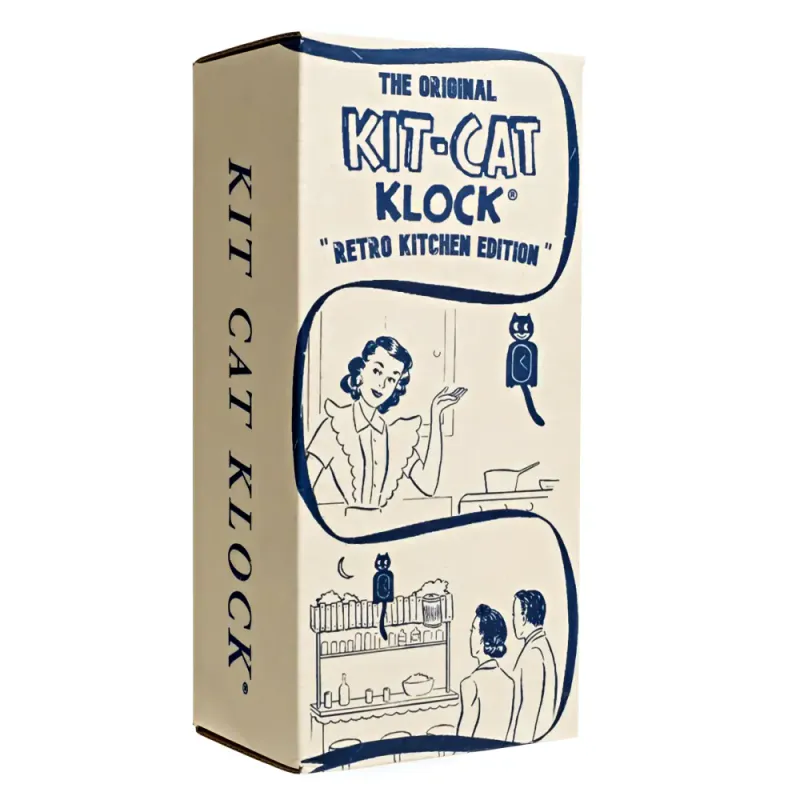 Kit-Cat klokke Retro Kitchen Edition i rosa
